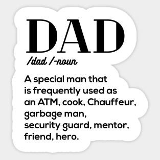 Dad Definition father day gift papa Sticker